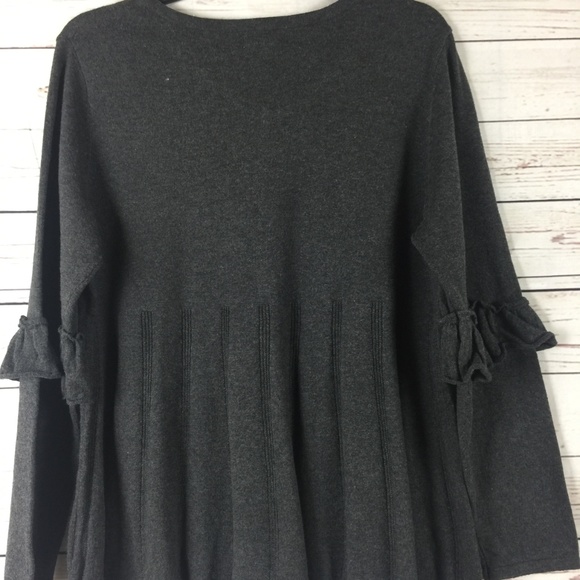 Style Co Ruffled-Sleeve Pleated Sweater - Picture 5 of 7